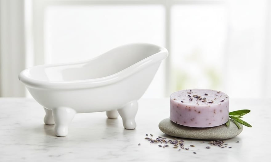 Chic Ceramic Mini Tub Soap Dish
